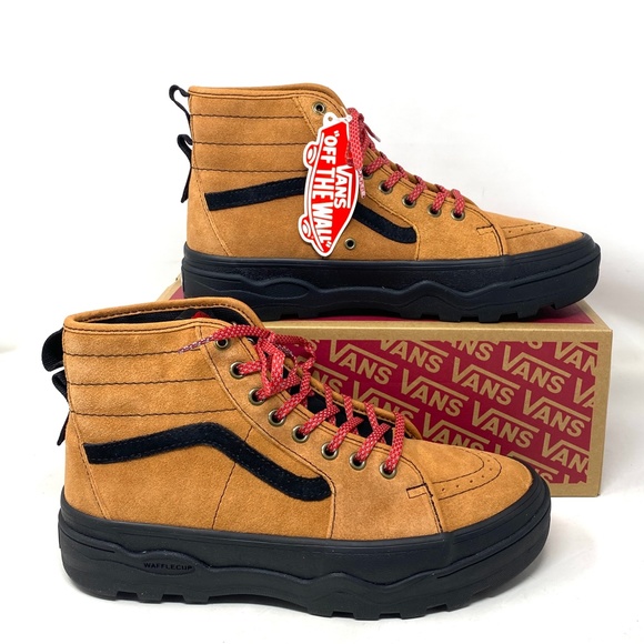 VANS Hiker Suede Sentry Sk8-Hi Boots For Women Black Brown Sneakers VN0A5KY5Y49 - Picture 3 of 10